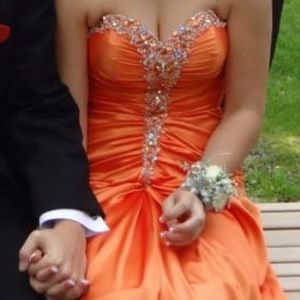 Orange prom dress